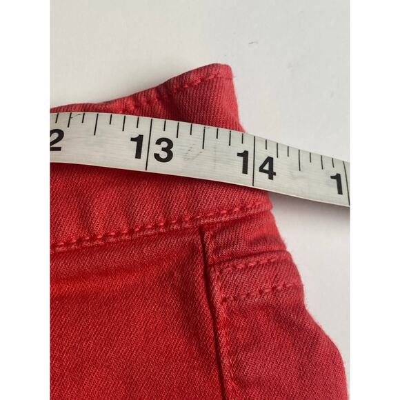 Gap 1969 Women's Red Peach Straight Cropped Legging Jeans Size 24/00 - Picture 10 of 12